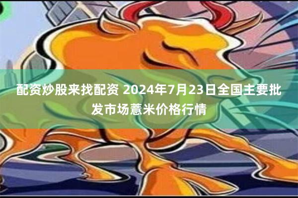 配资炒股来找配资 2024年7月23日全国主要批发市场薏米价格行情