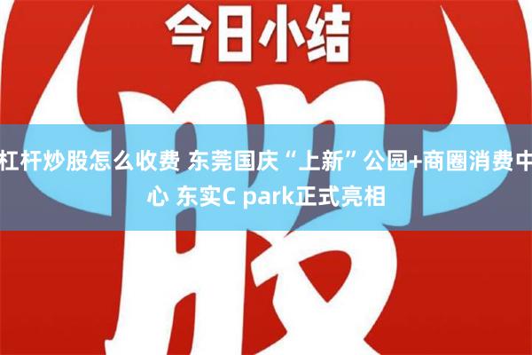 杠杆炒股怎么收费 东莞国庆“上新”公园+商圈消费中心 东实C park正式亮相