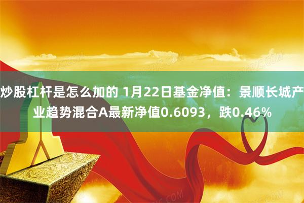 炒股杠杆是怎么加的 1月22日基金净值：景顺长城产业趋势混合A最新净值0.6093，跌0.46%